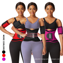 New Printing Logo Private Label Women Slimming Workout Compression Double Belt Neoprene Waist Trainer vest